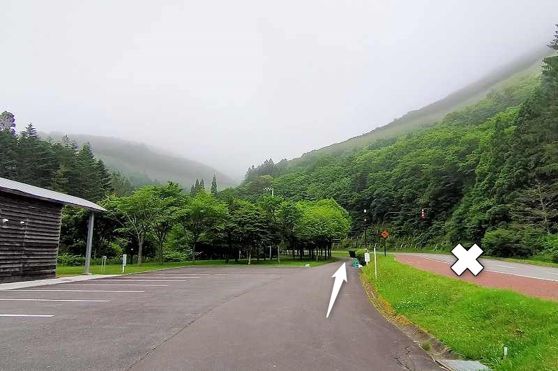 戸井ウォーターパークキャンプ場の道