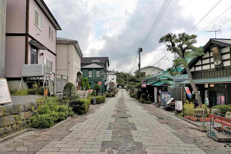 「茶房 菊泉」がある “港が丘通り”