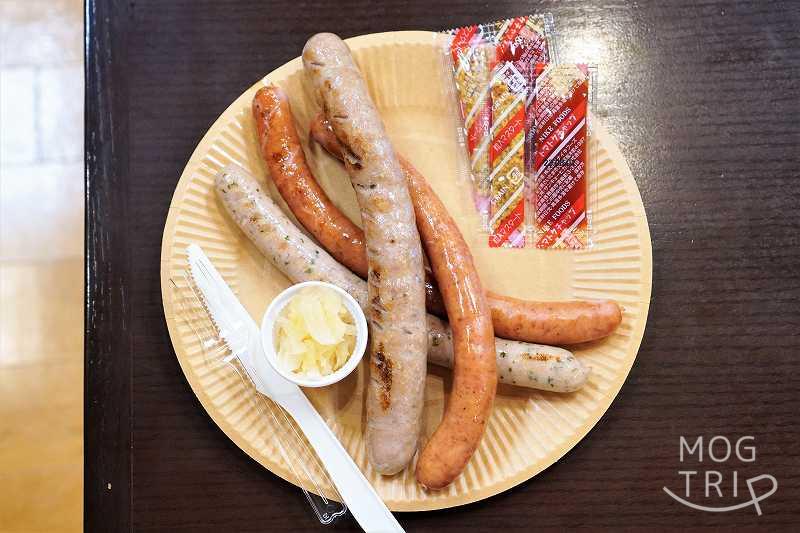 函館「朝食・モーニング」カールレイモン 焼きソーセージセット