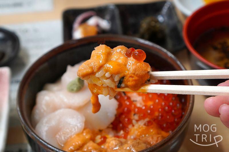 「函館朝市」きくよ食堂の巴丼