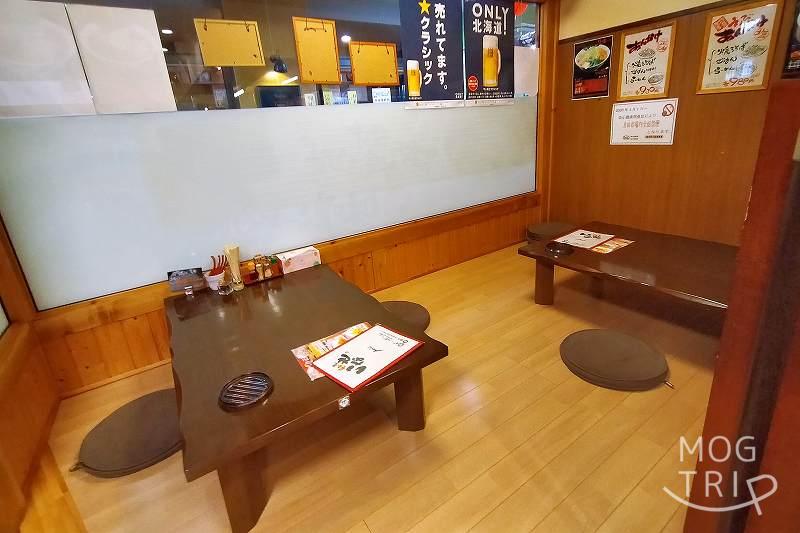 麺屋いなせ　店内の様子　小上がり