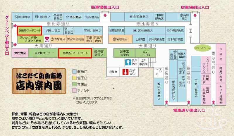 「はこだて自由市場」マップ