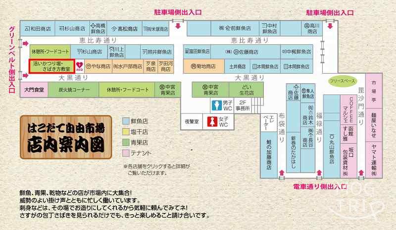 「はこだて自由市場」マップ