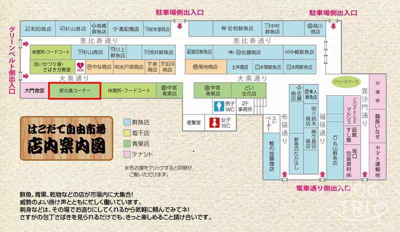 「はこだて自由市場」マップ