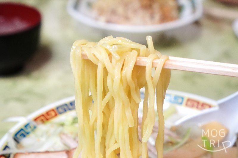 函館「西園」ネギラーメン（塩）麺